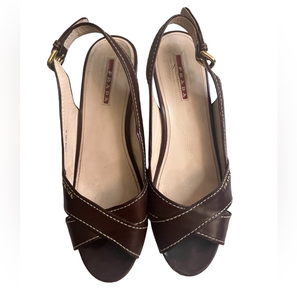 Prada womens wedge sandals size 41